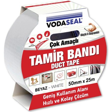 VODASEAL DUCK - TAPE TAMIR BANDI - 50 MM X 25 MT - BEYAZ