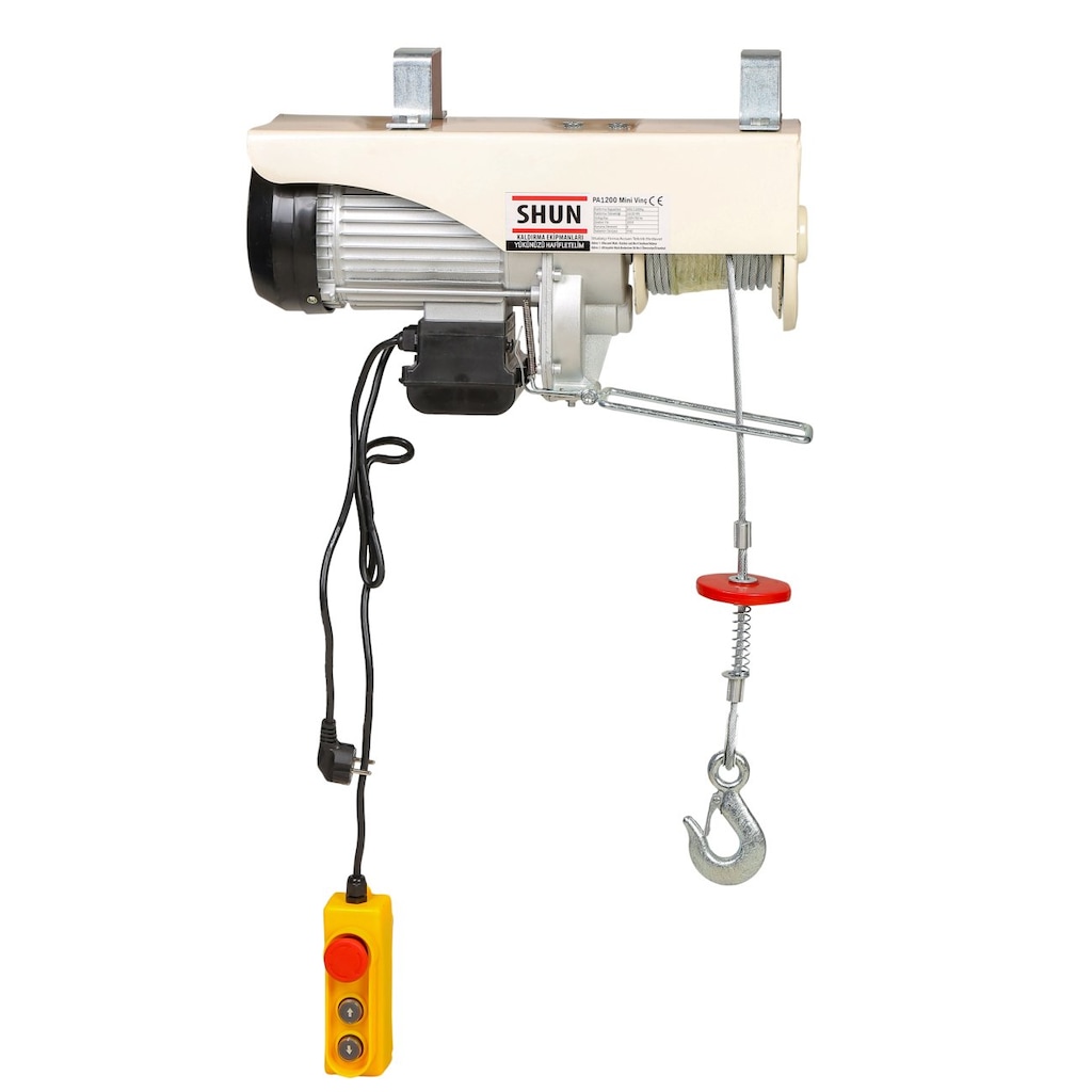 SHUN ELEKTRIKLI MINI VINÇ 250/500 220V 10/20 MT BAKIR SARGI