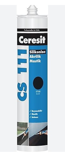 CERESIT CS111 SILIKONIZE AKRILIK MASTIK SIYAH 240 ML