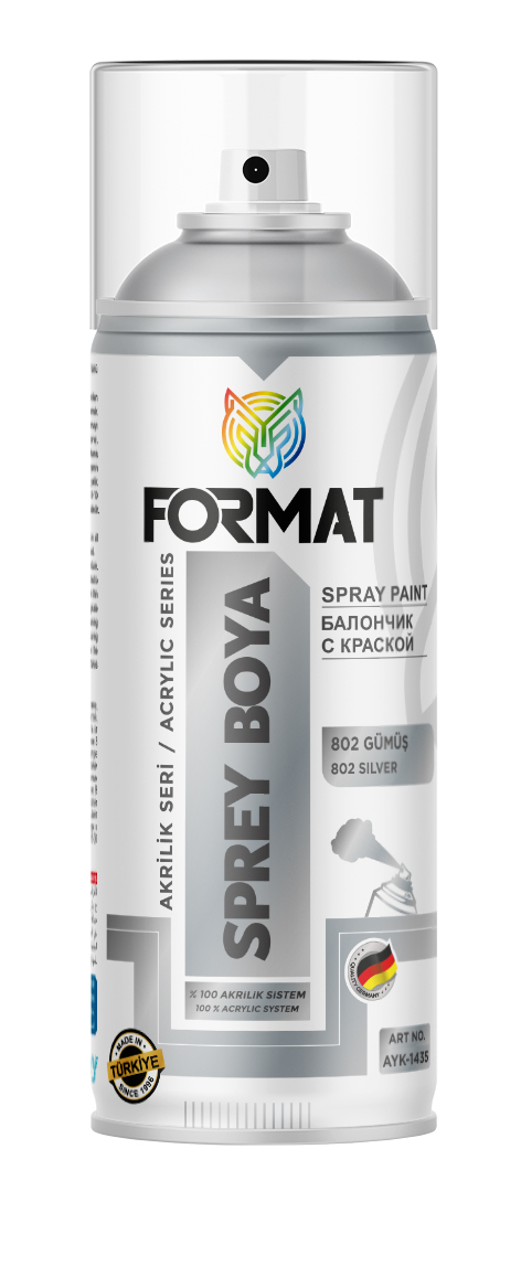 FORMAT GÜMÜS YALDIZ EFEKT 802 SPREY BOYA 400 ML