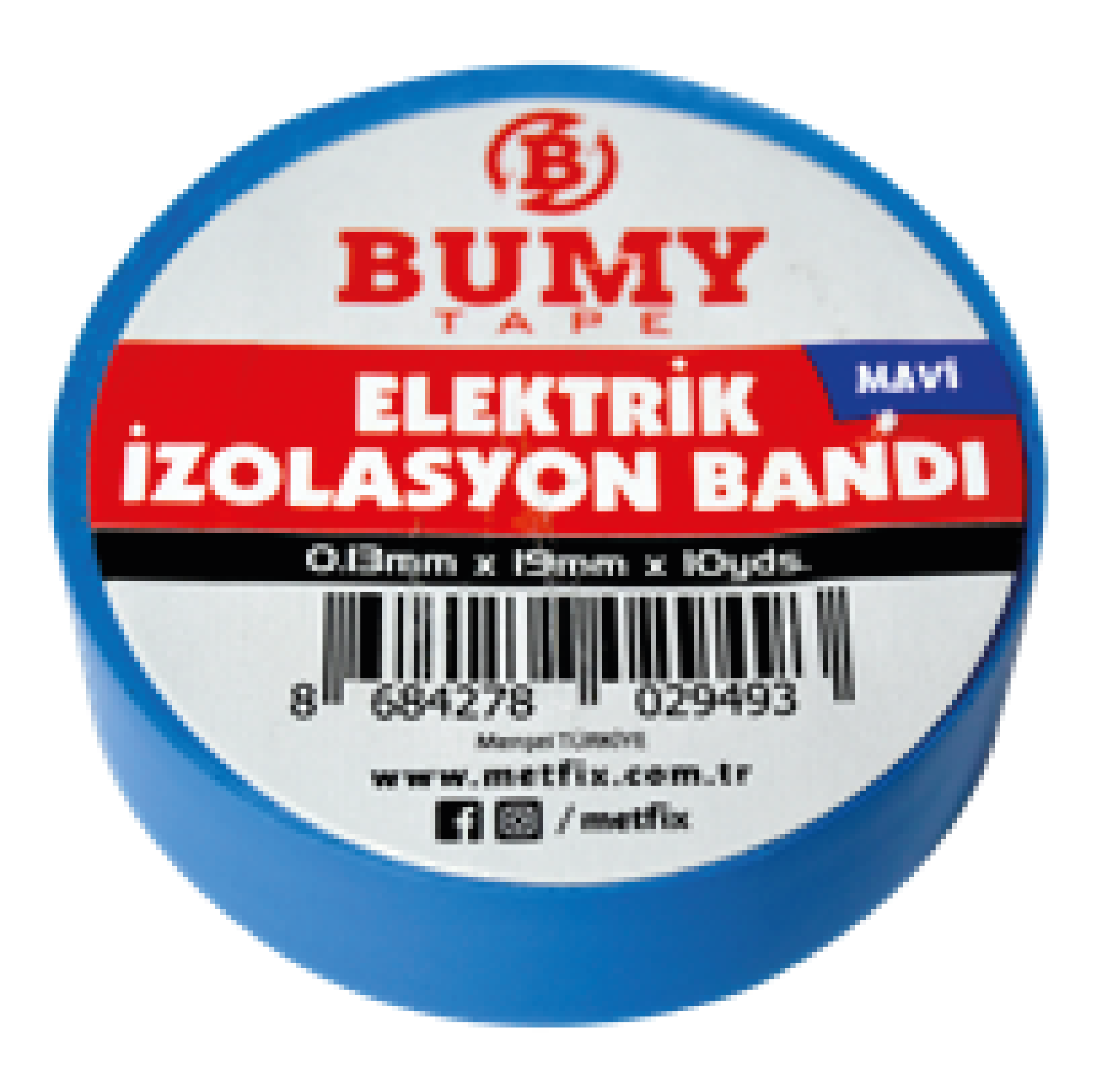 BUMY MFX9271 ELEKTRIK IZOLASYON BANDI MAVI 0.13 MM X 19 MM X 10 YDS