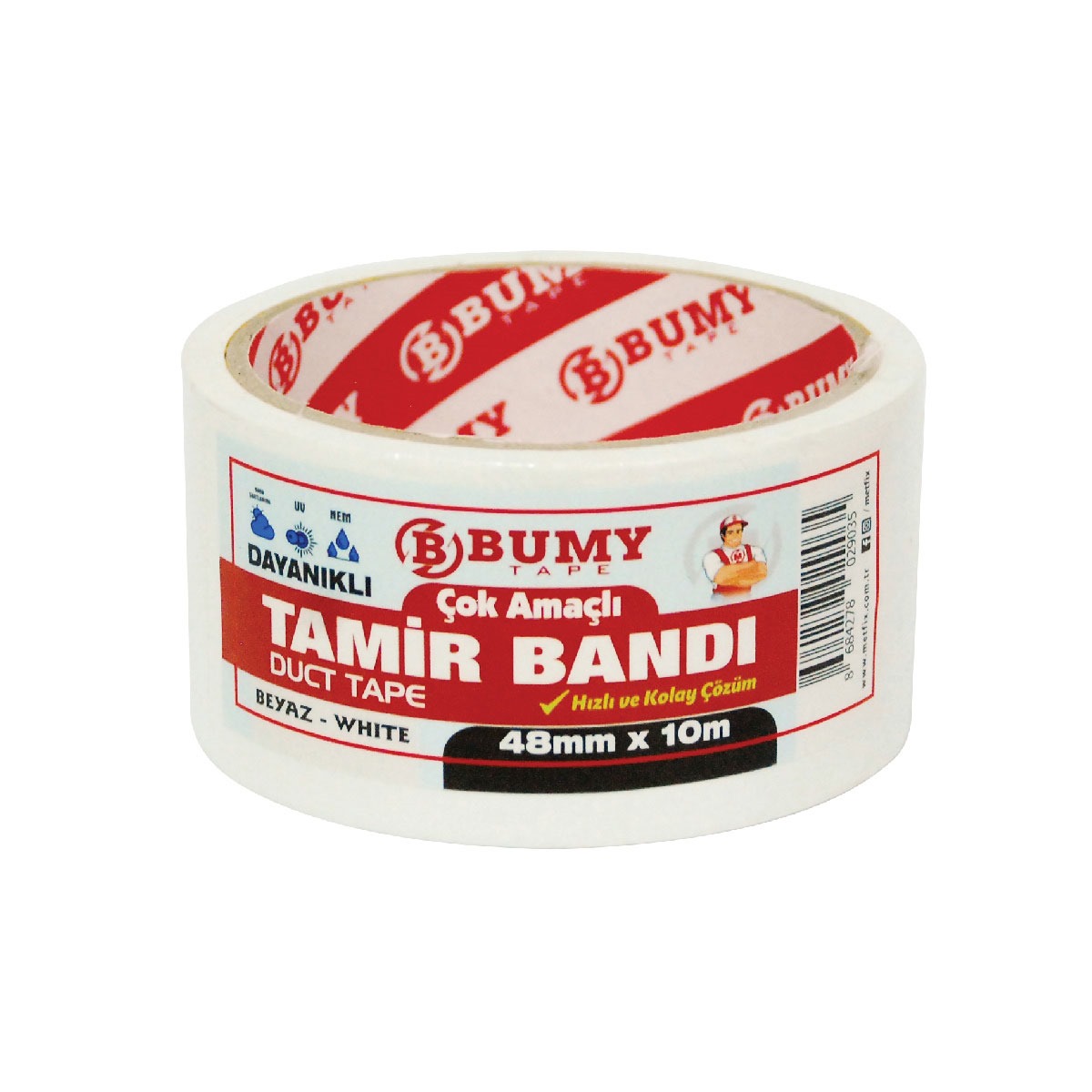 BUMY MFX9035 DUCK-TAPE TAMIR BANDI 48 MM X 10 MT BEYAZ