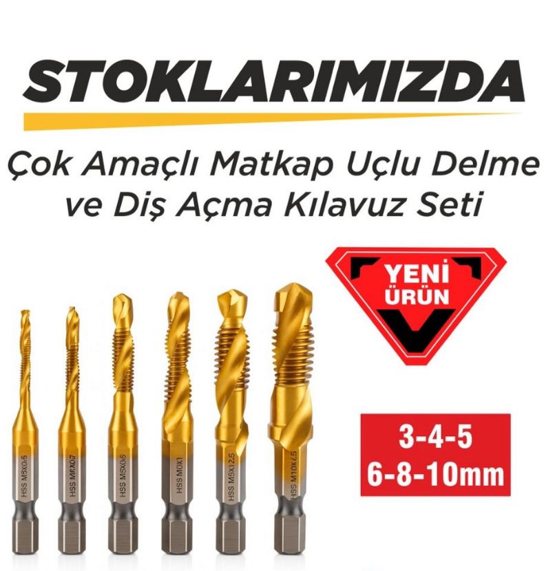 DMAX DMX4764 ÇOK AMAÇLI MATKAP UCU DELME DIS AÇMA 6 PARÇA