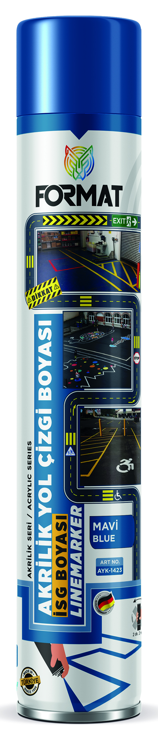 FORMAT YOL ÇIZGI IS GÜVENLIK BOYASI MAVI 750 ML