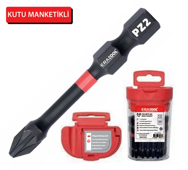 ERATOOL TORSION MANYETIK BITS UÇ PZ2*50MM