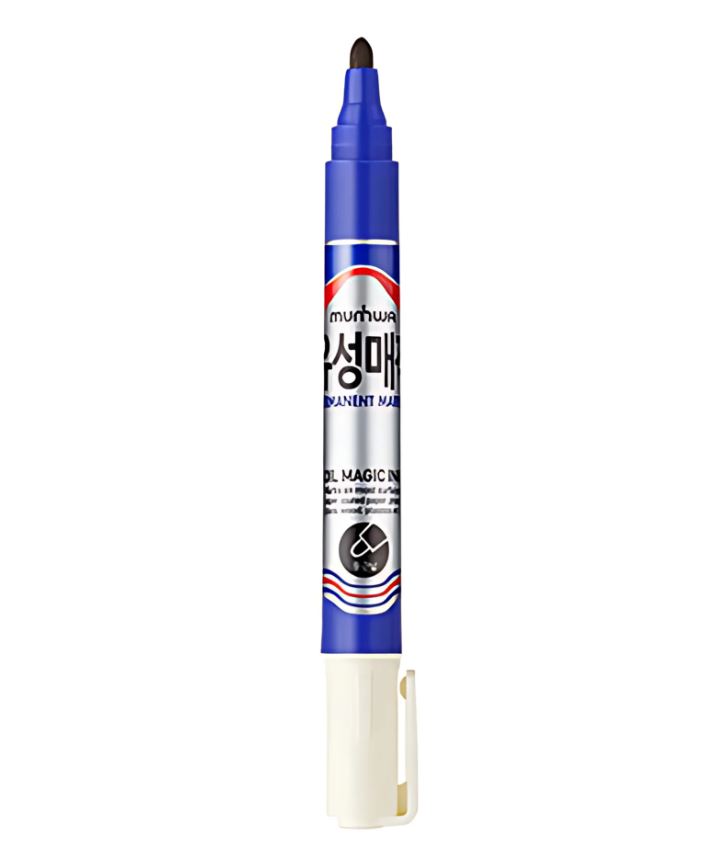MUNHWA MARKER YUVARLAK UÇLU KOLI KALEMI MAVI
