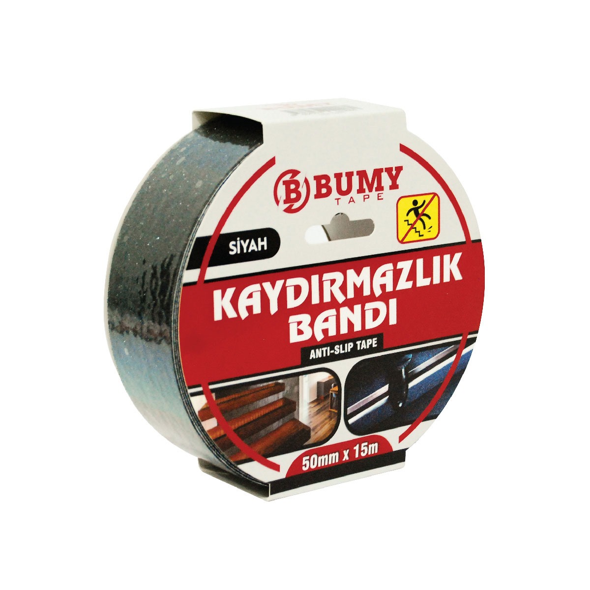 BUMY MFX9080 MERDIVEN KAYDIRMAZLIK BANDI 50 MM X 15 MT SIYAH