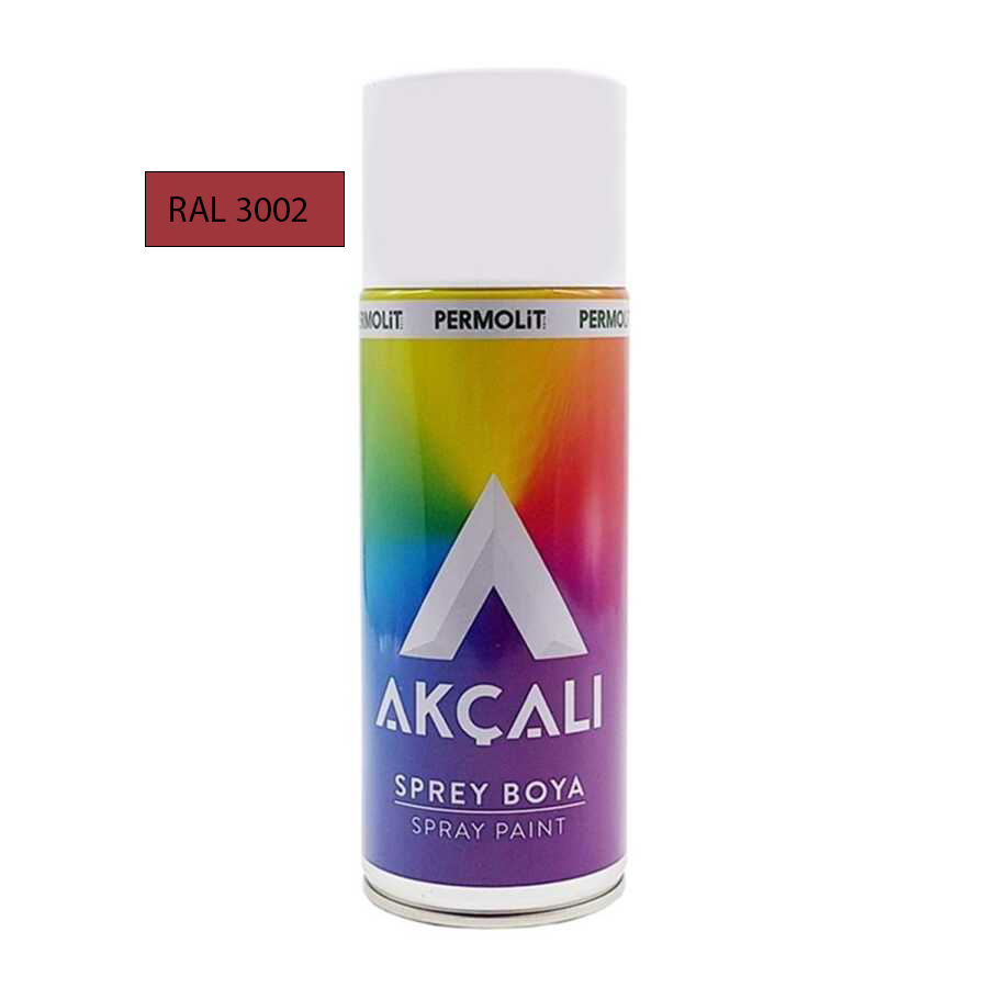 AKÇALI SPREY BOYA RAL 3002 KIZIL KIRMIZI 400 ML