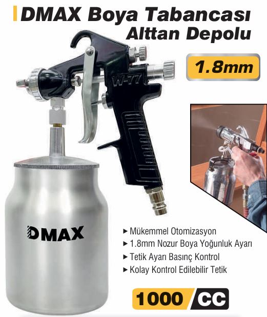 DMAX DMX4186 BOYA TABANCASI ALTTAN DEPOLU 1000 CC 1,8 MM