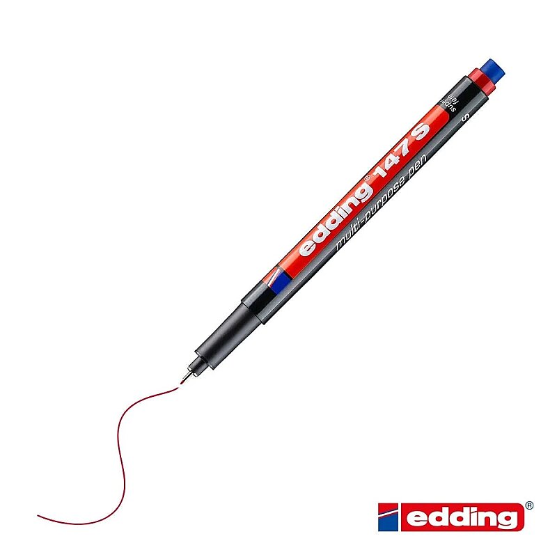 ***EDDING 147 ASETAT KALEMI SILGILI KIRMIZI