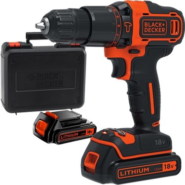 BLACK&DECKER BDCHD18KB LI-ION ÇIFT AKÜLÜ 2 VITESLI DARBELI MATKAP 18V 1,5Ah