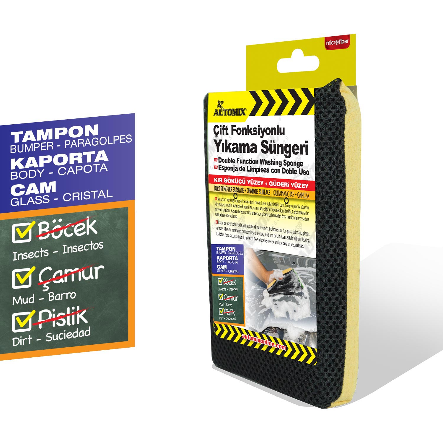 AUTOMIX ÇIFT FONKSIYONLU YIKAMA SÜNGERI