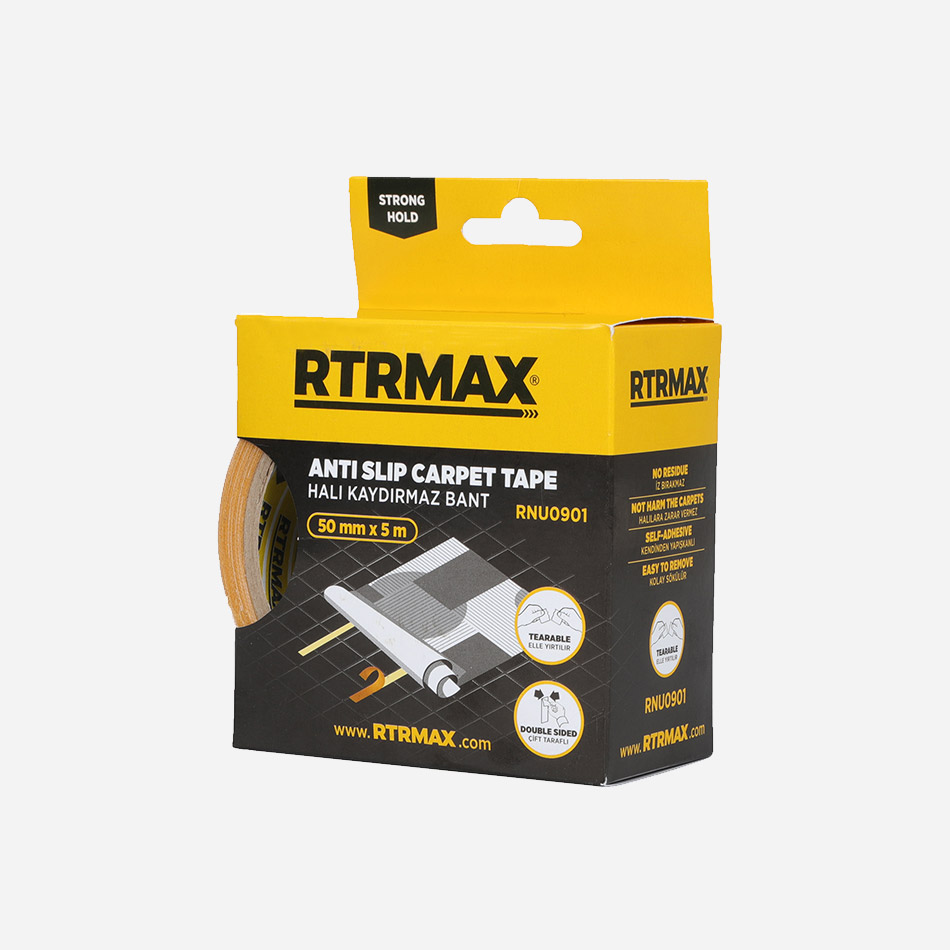 RTRMAX RNU0901 ÇIFT TARAFLI BEZ HALI BANDI 50 MM * 5 MT