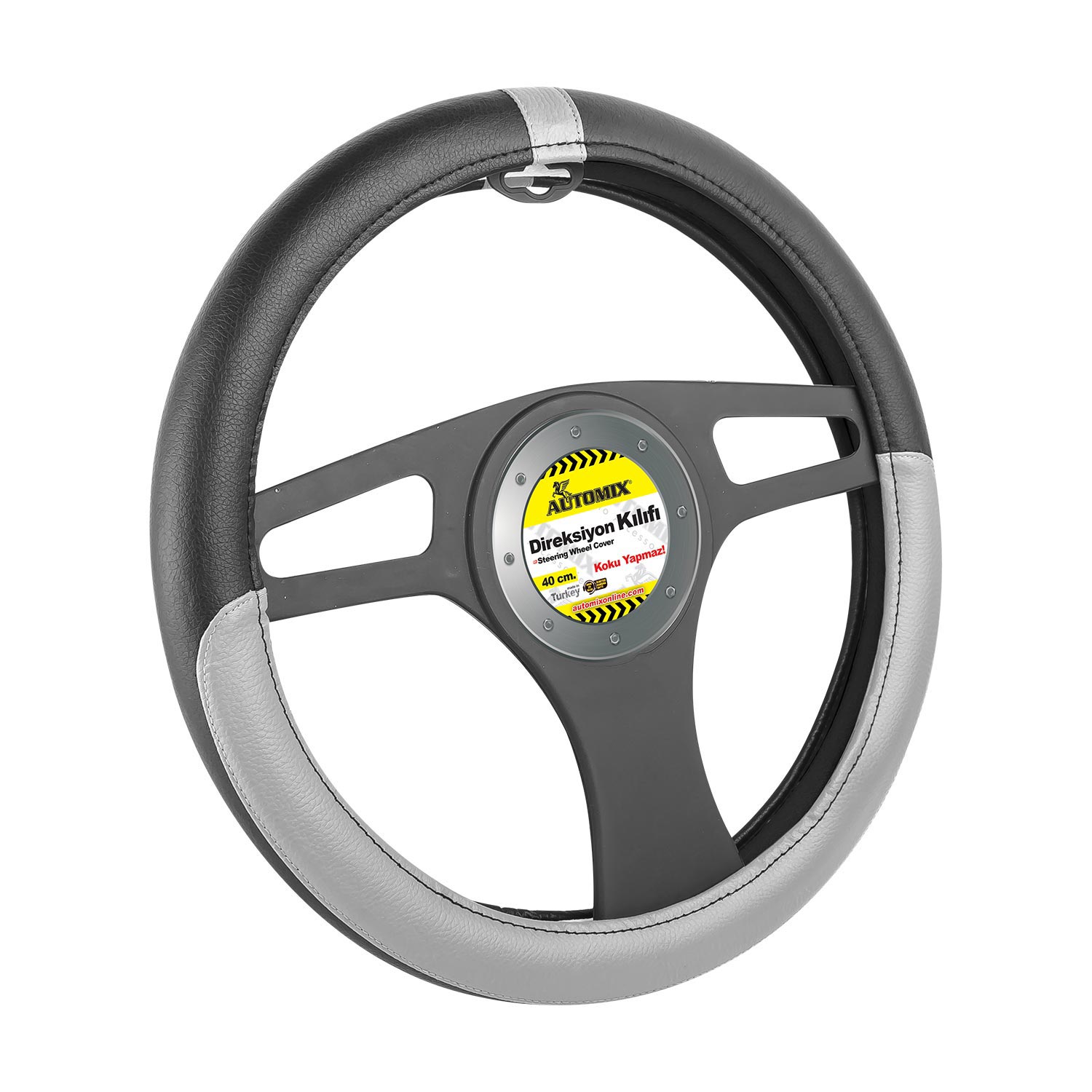 AUTOMIX DIREKSIYON KILIFI  GRI&SIYAH