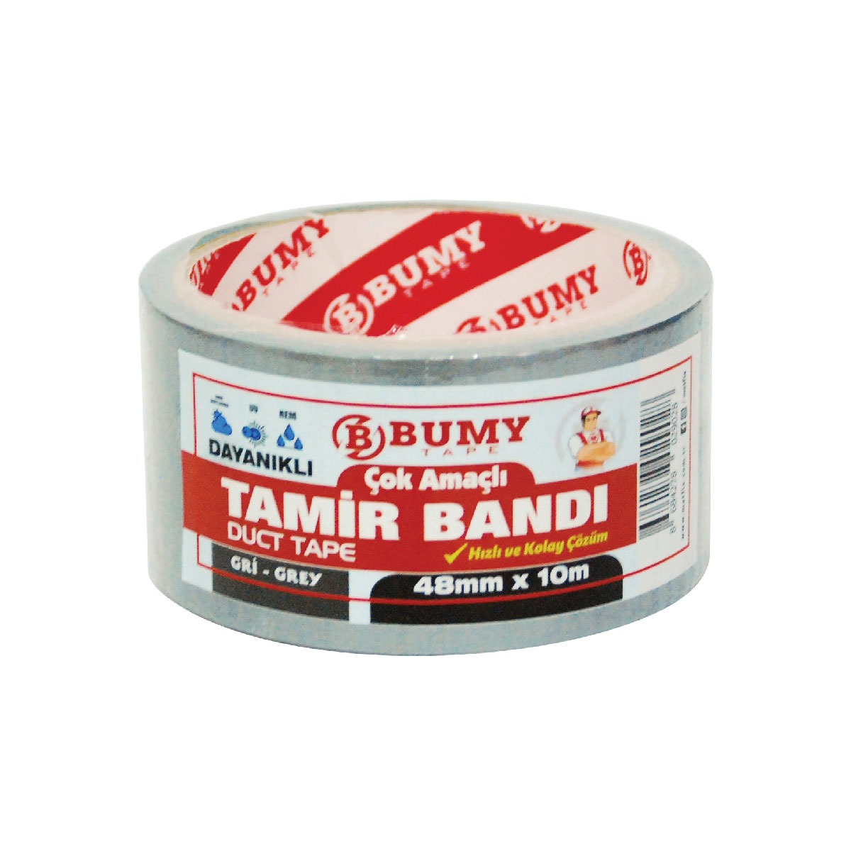 BUMY MFX9028 DUCK-TAPE TAMIR BANDI 48 MM X10 MT GRI