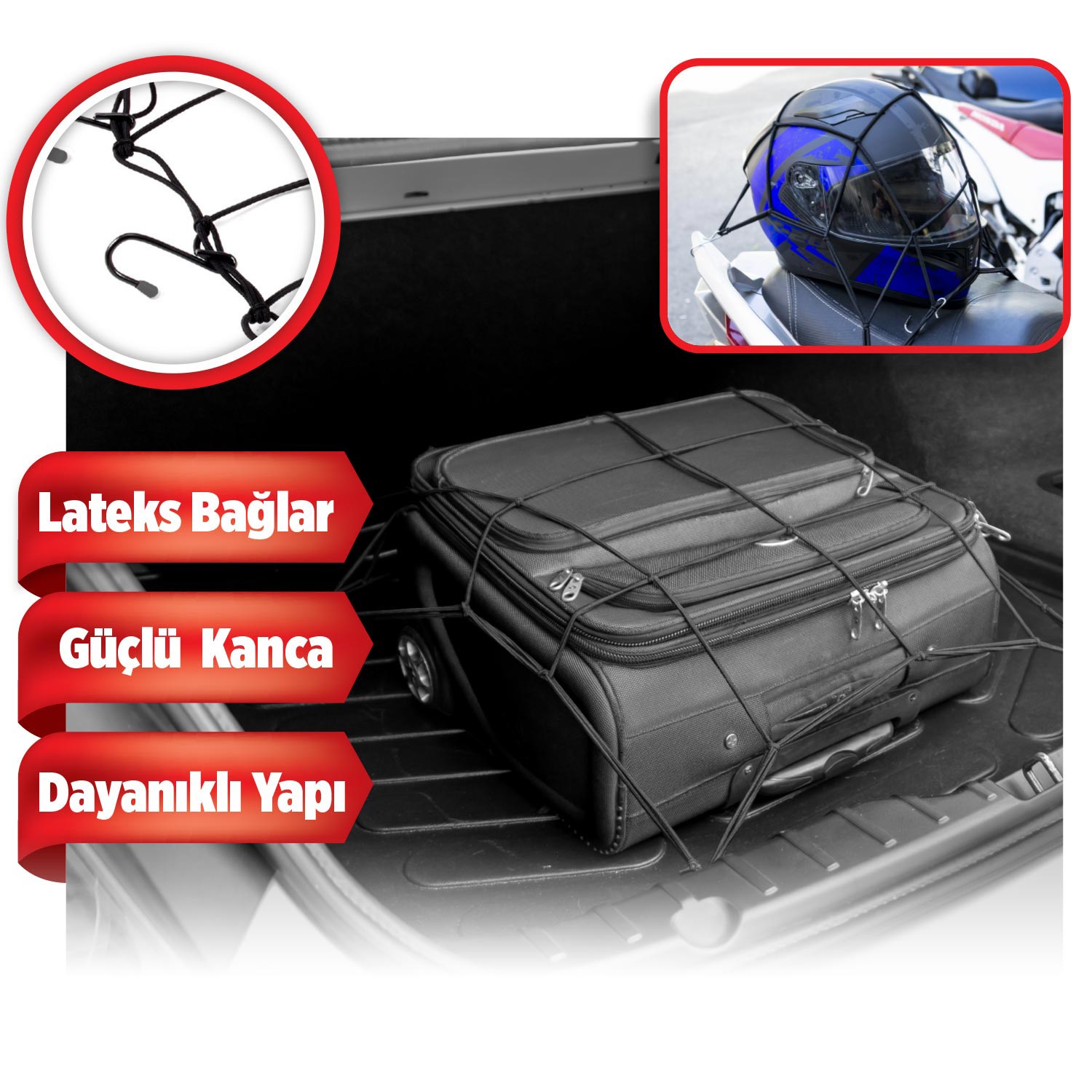 AUTOMIX ELASTIK BAGAJ FILESI 90x90 CM