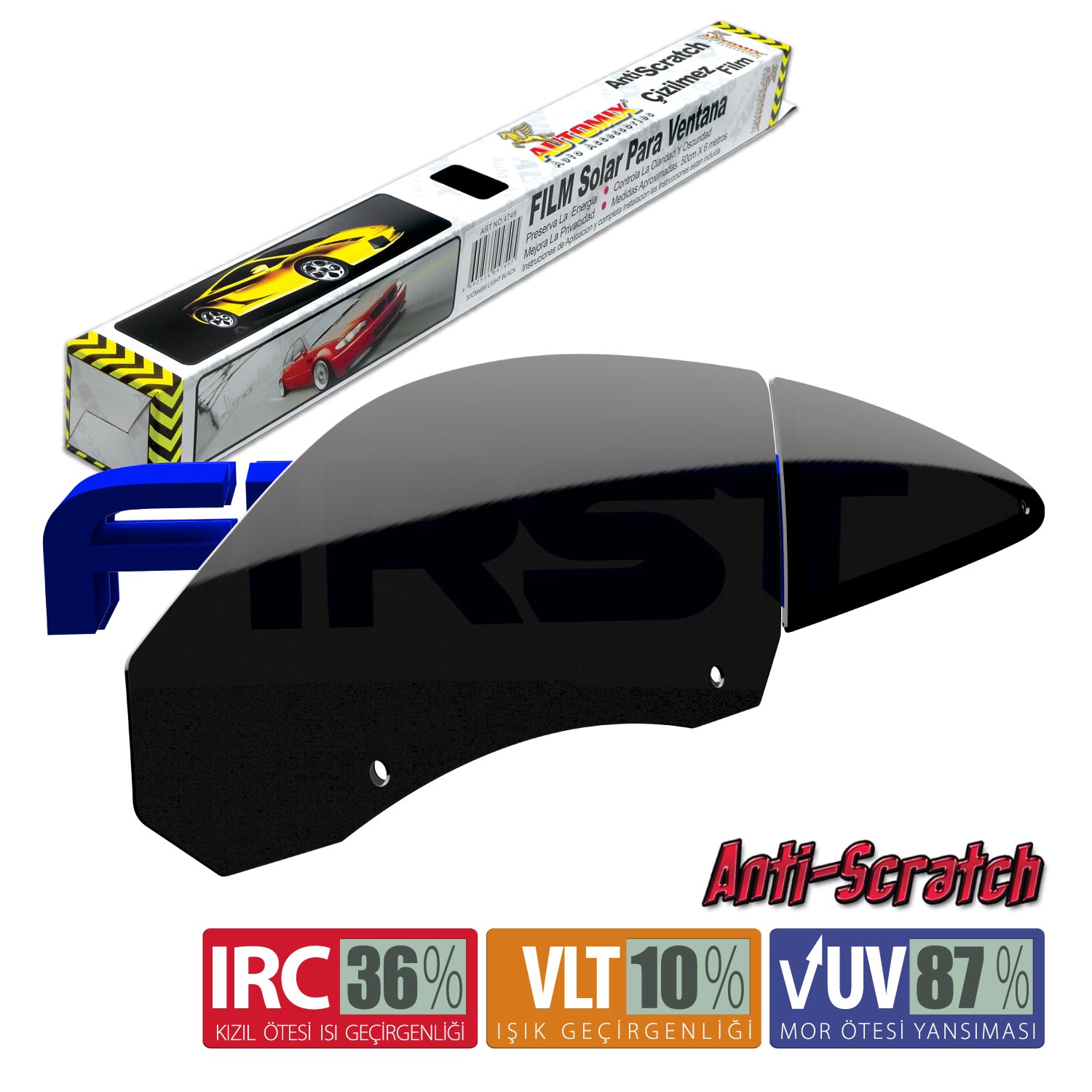 AUTOMIX CAM FILMI 6 MT KOYU SIYAH 50CM*6M