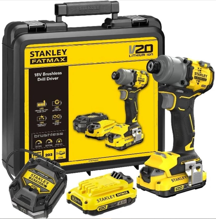 STANLEY SFMCF830D2K KÖMÜRSÜZ DARBELI TORNAVIDA+KB V20 18V