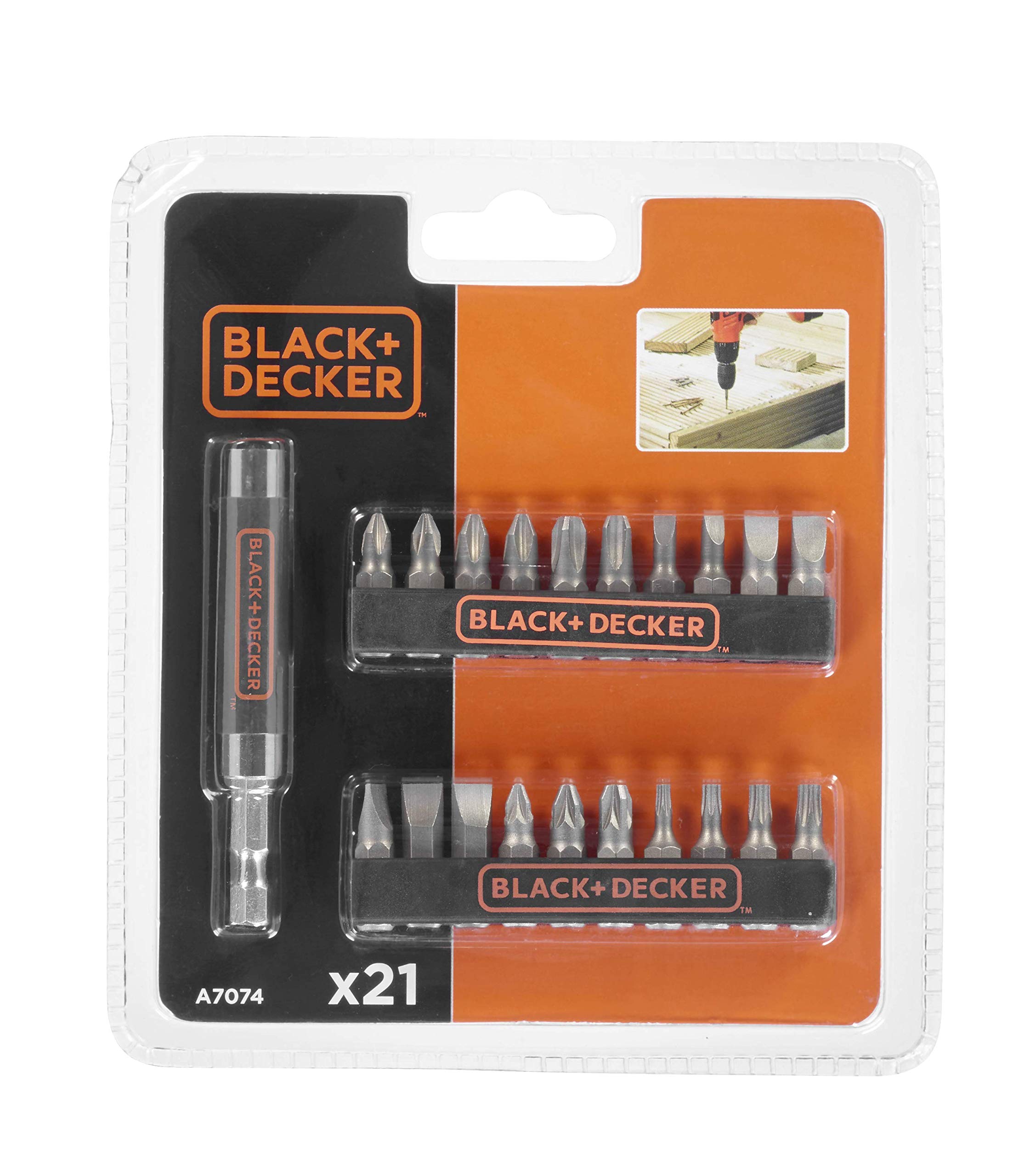 BLACK&DECKER A7074 VIDALAMA BITS UÇ SETI 21 PARÇA