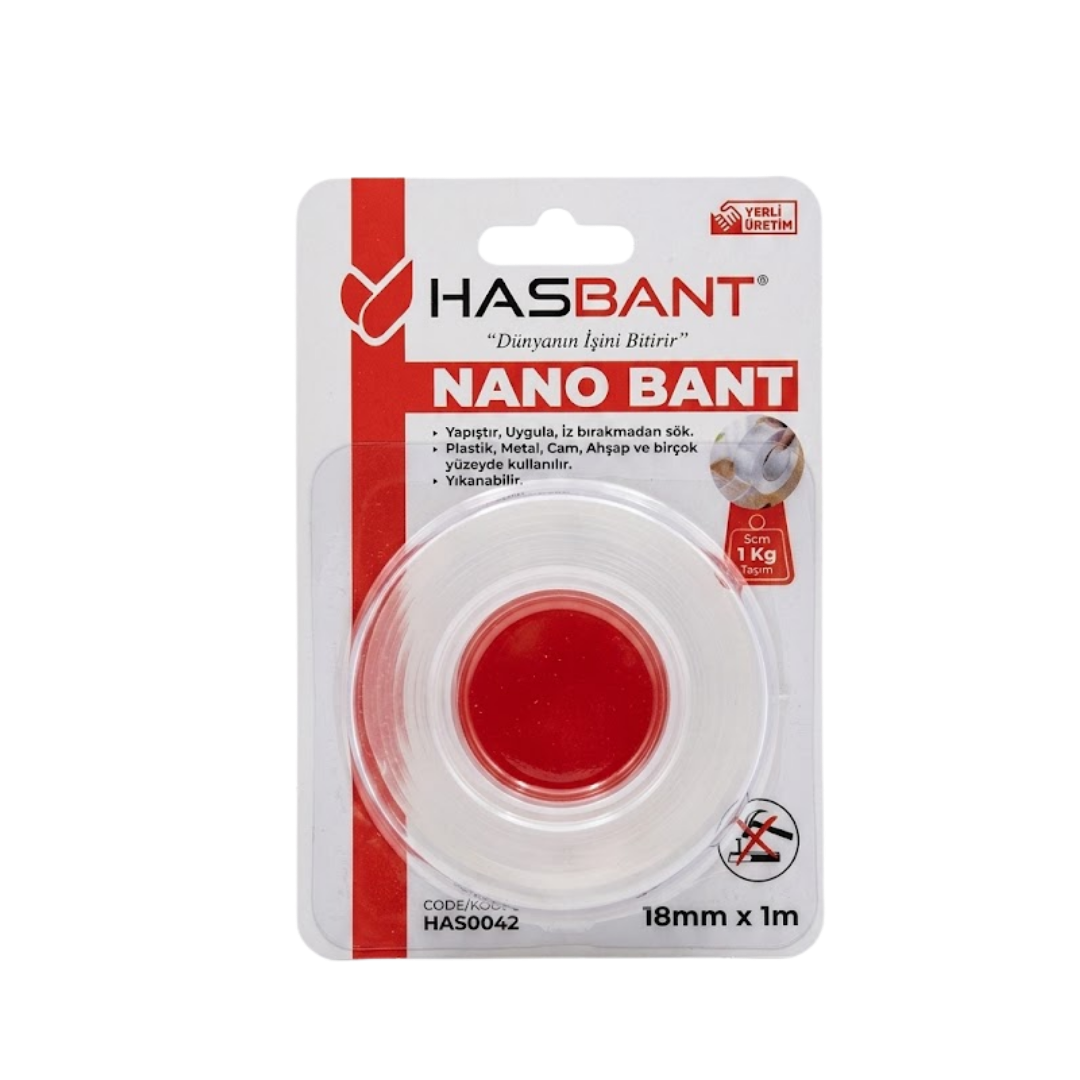 HASBANT NANO ÇIFT TARAFLI BANT 18 MM*1 MT
