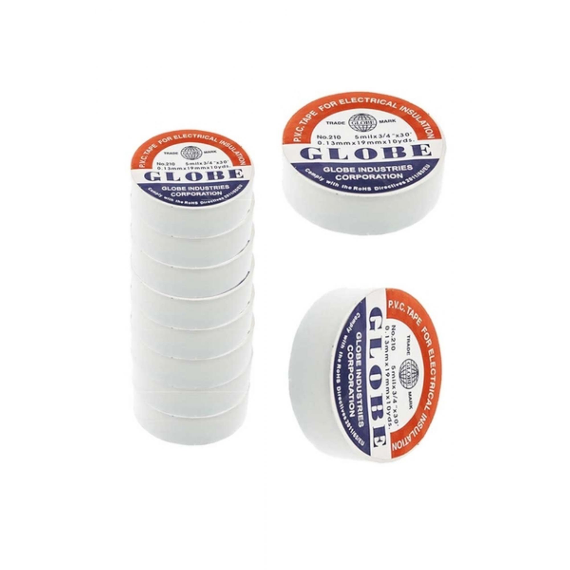 GLOBE ELEKTRIK IZOLASYON BANDI 19MM X 10YRD BEYAZ