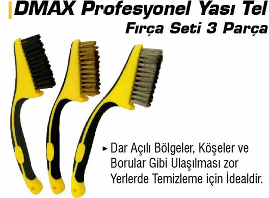 DMX4129 PROFESYONEL YASSI TEL FIRÇA SETI 3 PARÇA