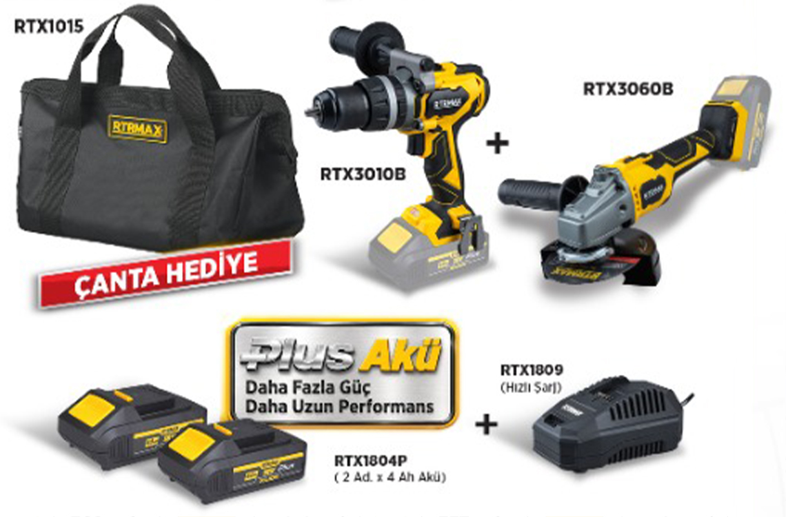 RTRMAX RTXSET48 2 LI ÇANTALI SET (RTX3010B+RTX3060B+RTX1804Px2+RTX1809+RTX1015)