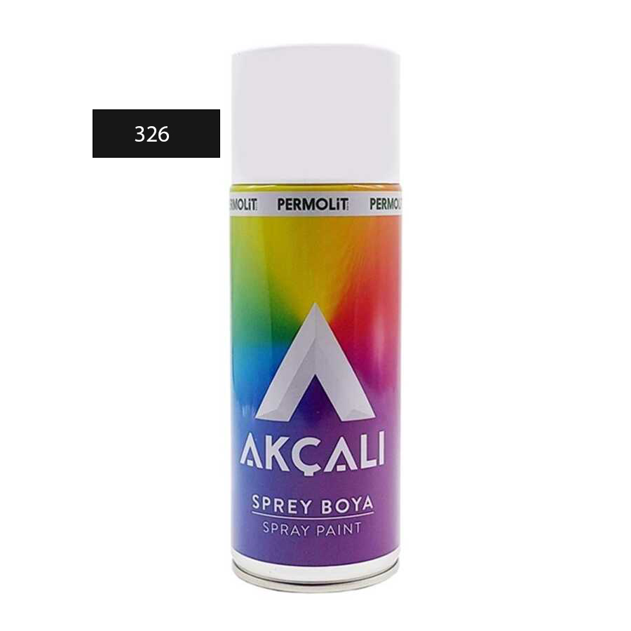 AKÇALI SPREY BOYA 326 PARLAK SIYAH 400 ML