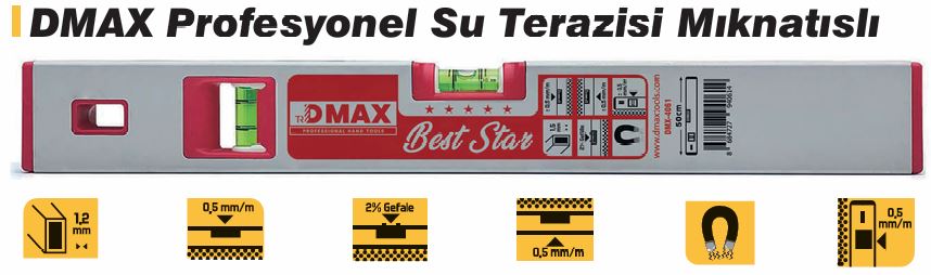 DMAX DMX4063 SU TERAZISI MIKNATISLI 80 CM