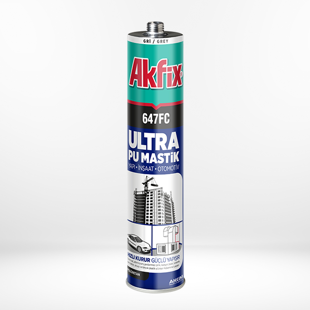 AKFIX P647FC 280ml GRI POLIÜRETAN PU MASTIK OTOMOTIV-YAPI