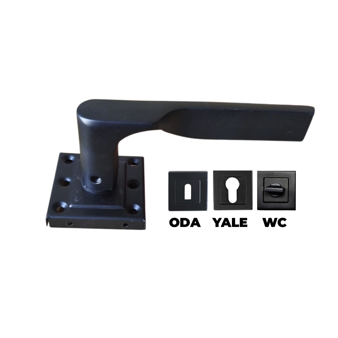 YASEMIN KAPI KOLU KARE ROZETLI SIYAH ODA