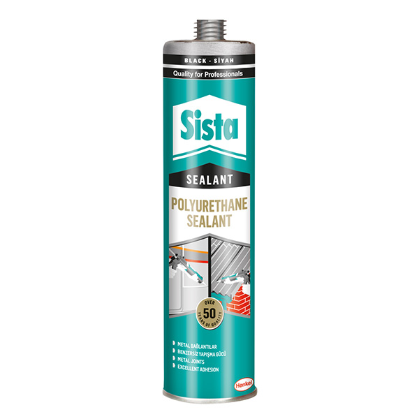 SISTA PU MASTIK METAL SIYAH 310 ML