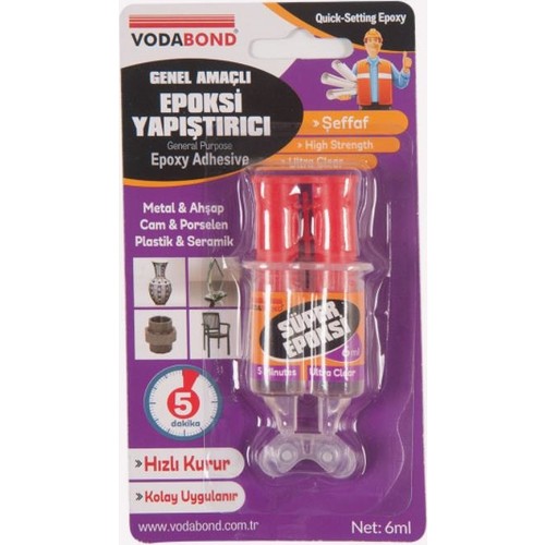 VODABOND RAPID SIRINGA EPOKSI YAPISTIRICI - 6 ML - SEFFAF