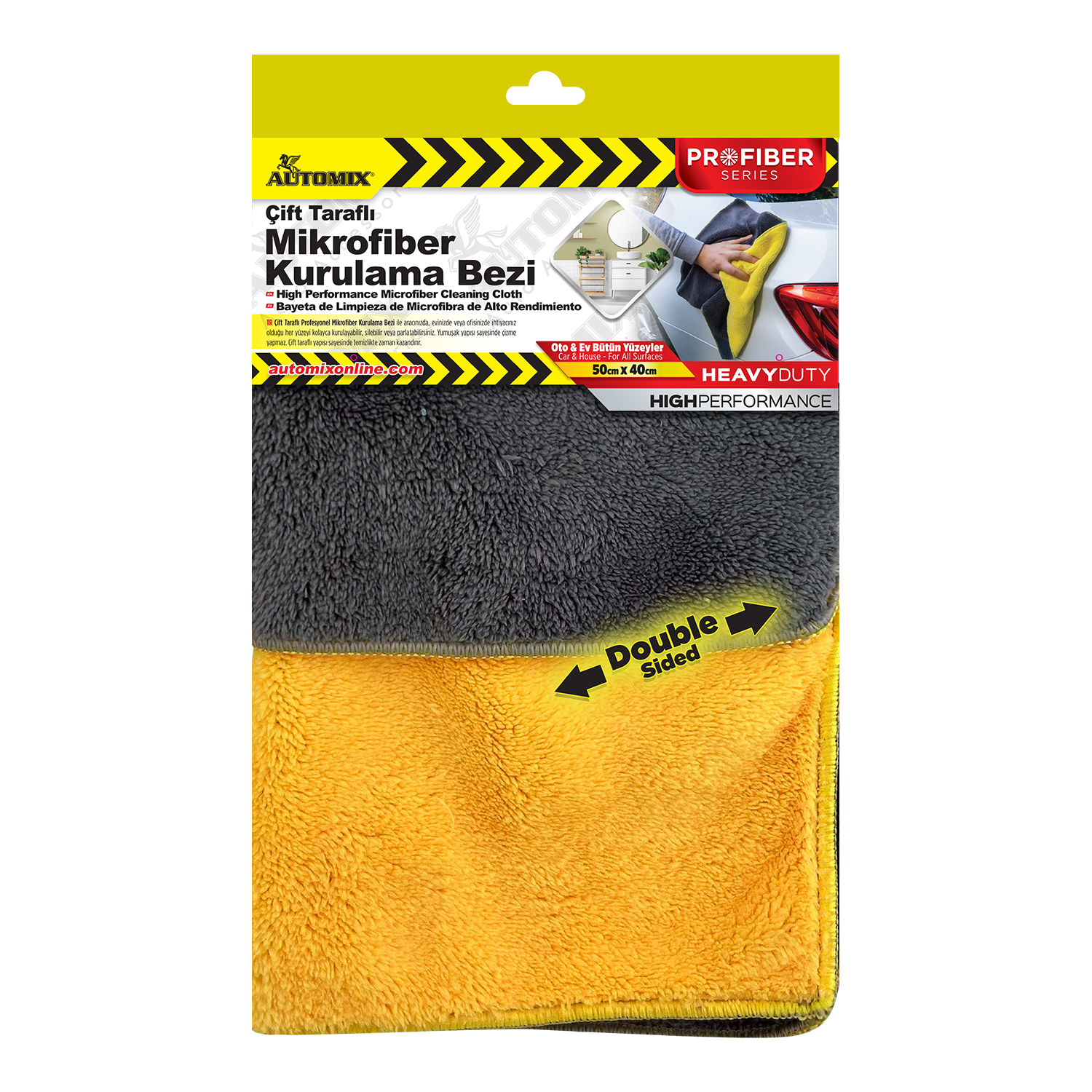 AUTOMIX ÇIFT TARAFLI PROFESYONEL MIKROFIBER BEZ 50*40 CM