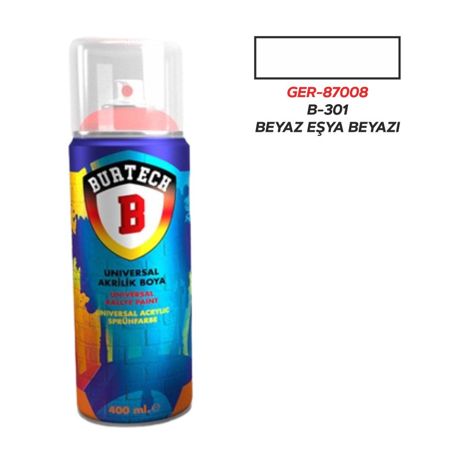 BURTECH ÜNIVERSAL RAL-B3001 BEYAZESYA BEYAZI 400 ml.