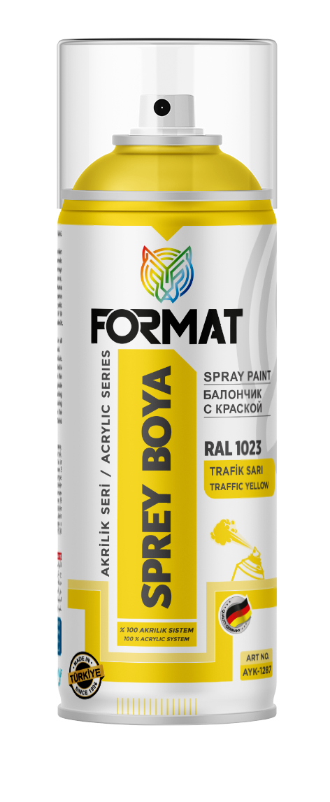 FORMAT RAL 1023 TRAFIK SARI AKRILIK SPREY BOYA 400 ML