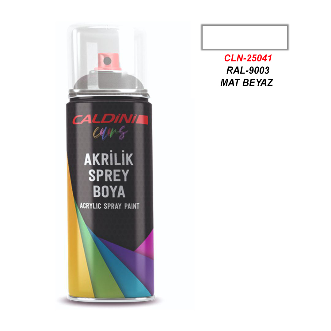 CALDINI AKRILIK RAL-9003 MAT BEYAZ SPREY BOYA 400 ml.