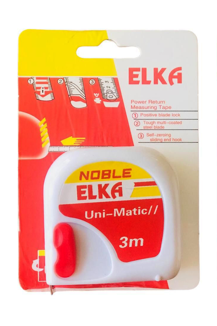 ELKA SERIT METRE 3MT UNI-MATIC BEYAZ
