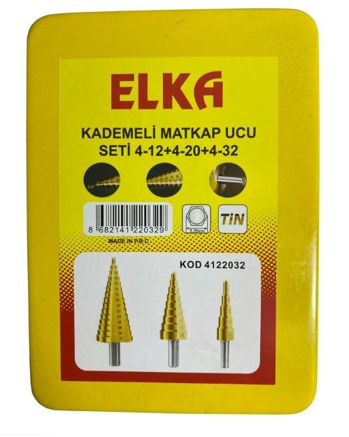 ELKA KADEMELI MATKAP UCU 3LÜ SET (4X12-4X20-4X32)