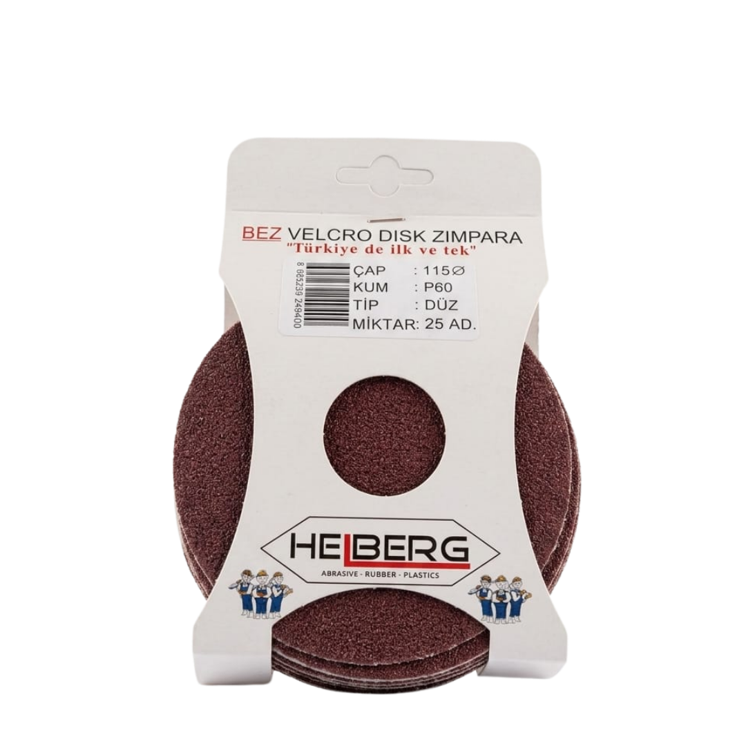 HELBERG KIRMIZI BEZ CIRT ZIMPARA 115 MM 220 KUM
