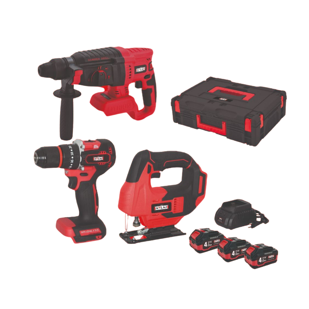ATTLAS ATB 21 KS3C-403C KÖMÜRSÜZ KOMBO 3LÜ SET (KIRICI DELICI + VIDALAMA + DEKUPAJ)