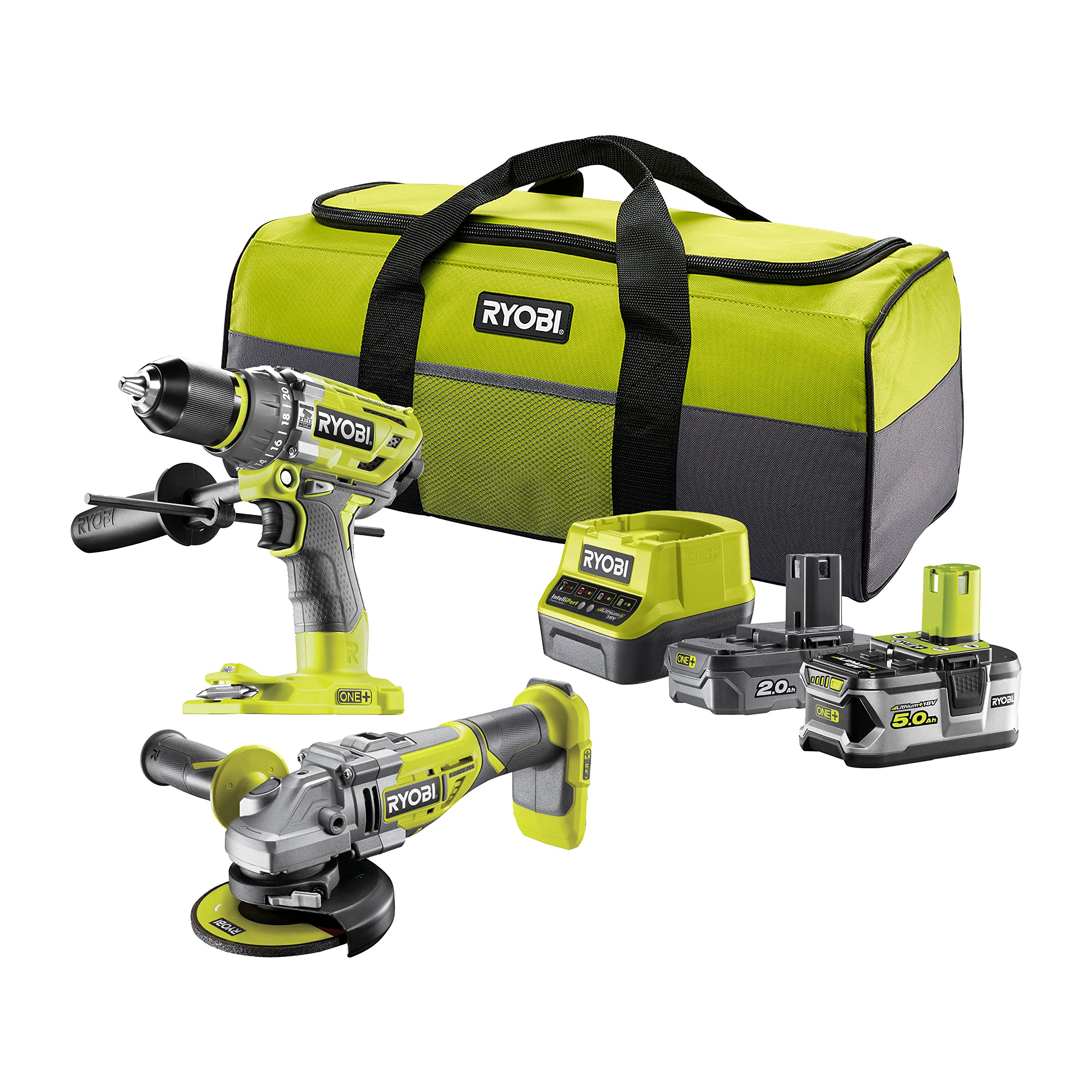 RYOBI RCK182BL-252S 18V AKÜLÜ KÖMÜRSÜZ 2LI COMBO SET