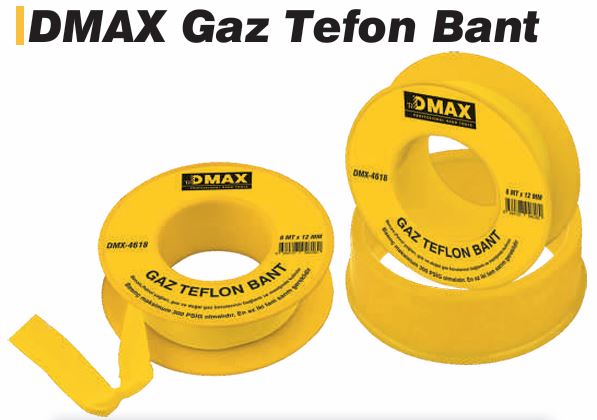 DMAX DMX4618 DOGALGAZ TEFLON BANT 12 MM 8 MT