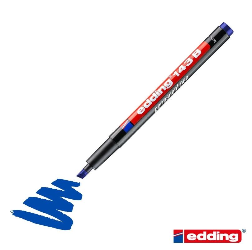 ***EDDING 143 PARMENANT ASETAT KALEMI MAVI