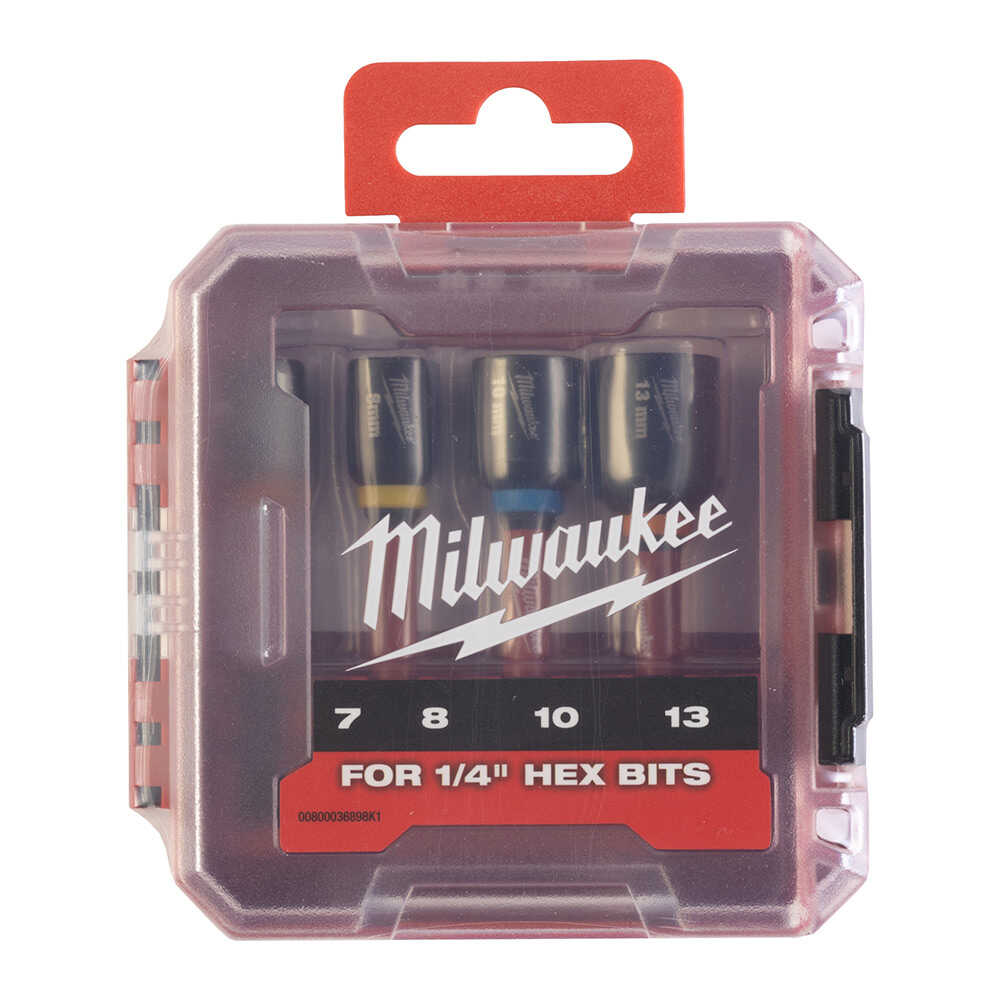 MILWAUKEE SHOCKWAVE HEX LOKMA ADAPTOR SETI 4 PRÇ (7/8/10/13)