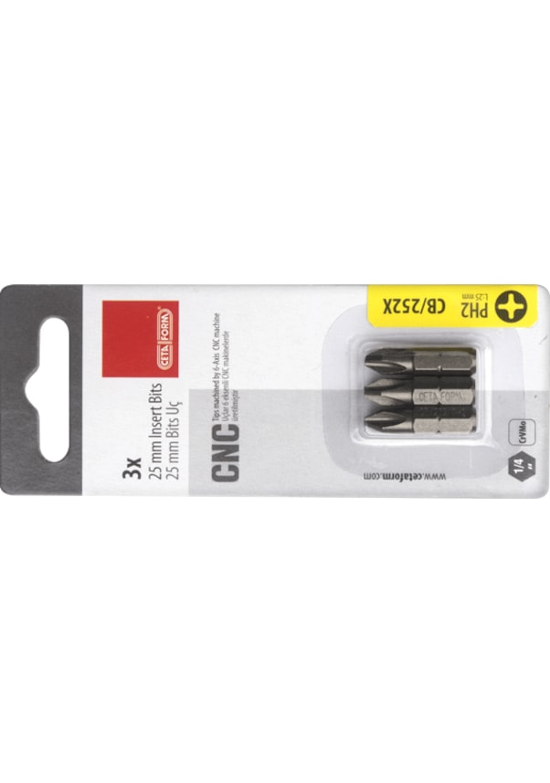 CETA FORM 3 PARÇA 1/4YILDIZ BITS UÇ-PH2X25MM/KARTLI