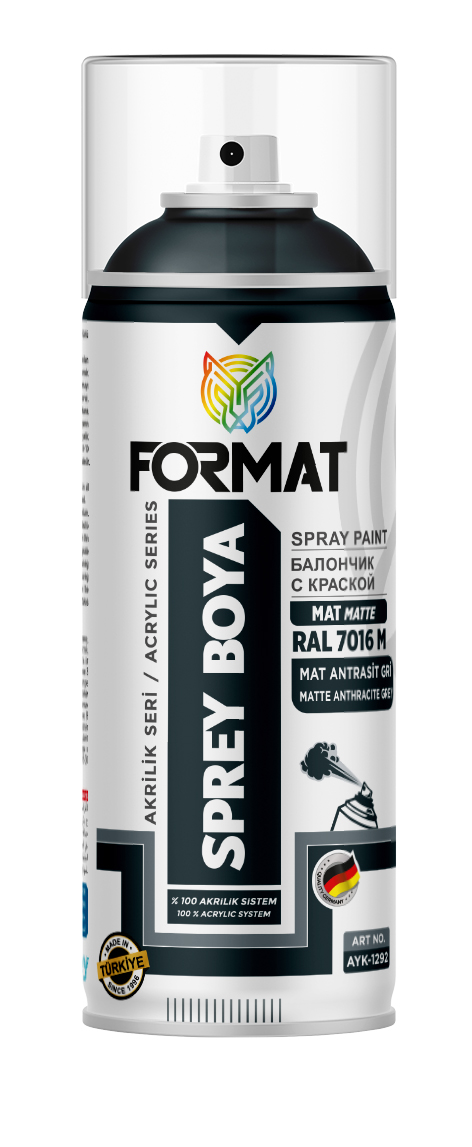 FORMAT RAL 7016M MAT ANTRASIT GRI SPREY BOYA 400 ML