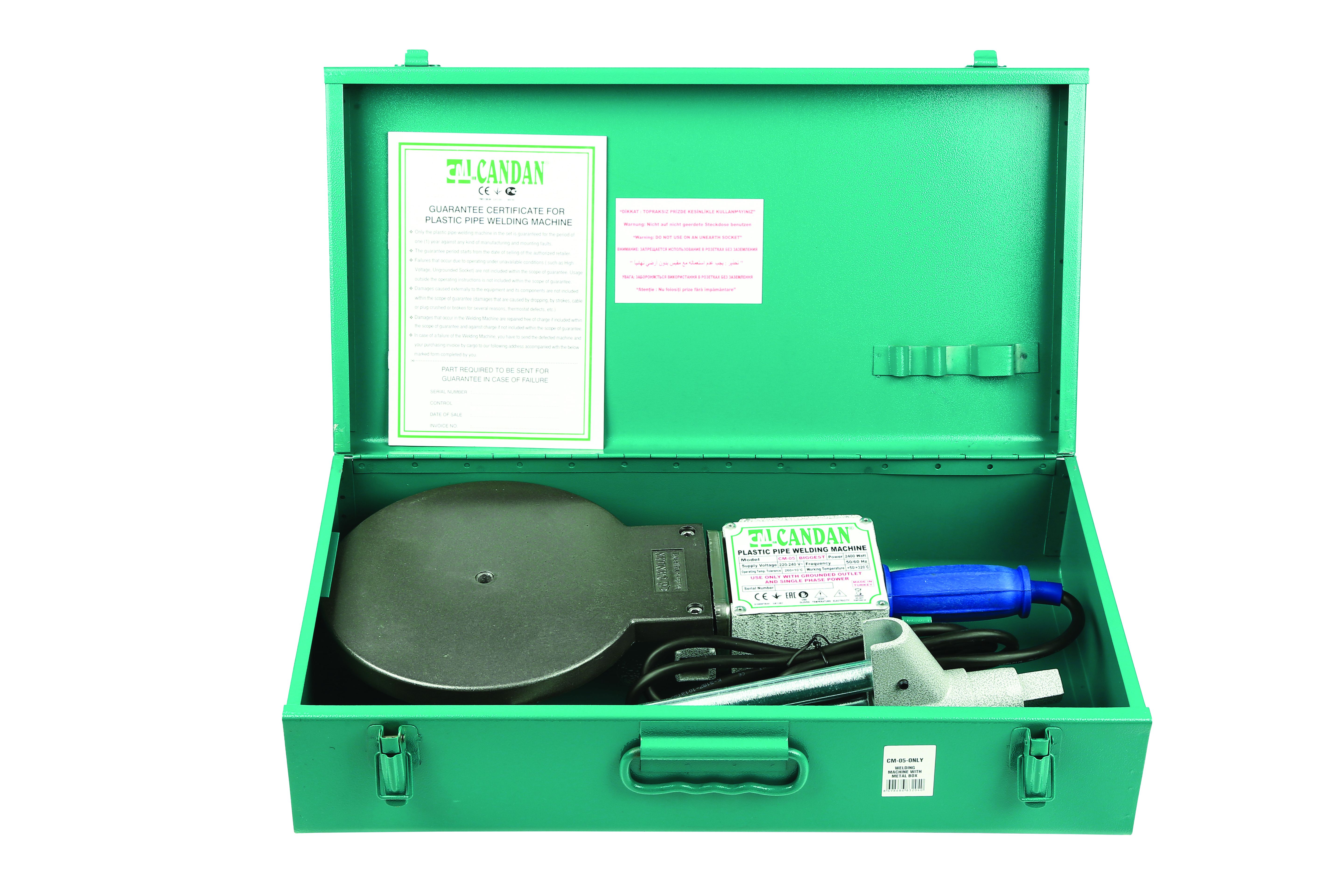 CM-05 TEK CANDAN PPRC BORU KAYNAK MAKINASI 1200W +1200W (160 MM E KADAR KAYNAK YAPABILIR)