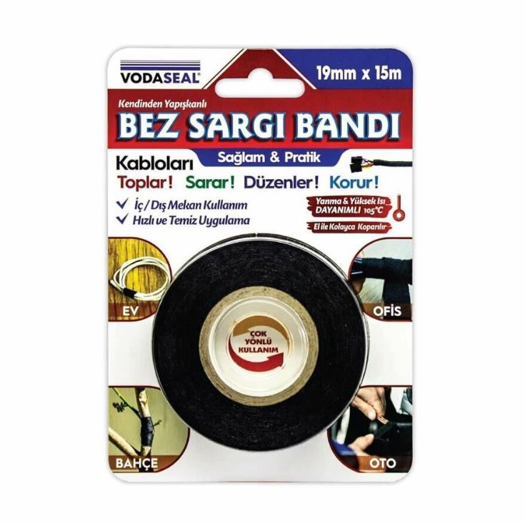 VODASEAL BB1915 BEZ SARGI BANDI - 19 MM X 15 MT - SIYAH