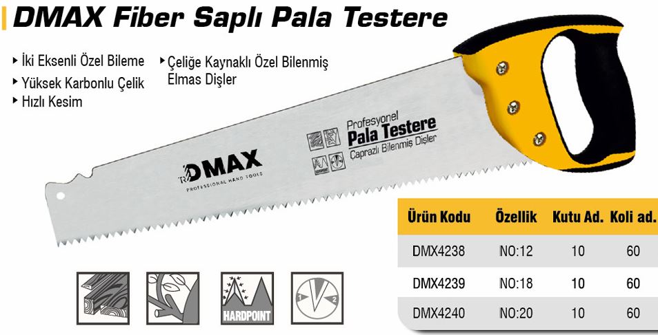DMX4238 FIBER SAPLI PALA TESTERE NO:12